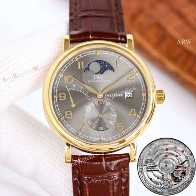 Swiss Copy IWC Portofino Grande Complication Watch with Power Reserve Gold Case